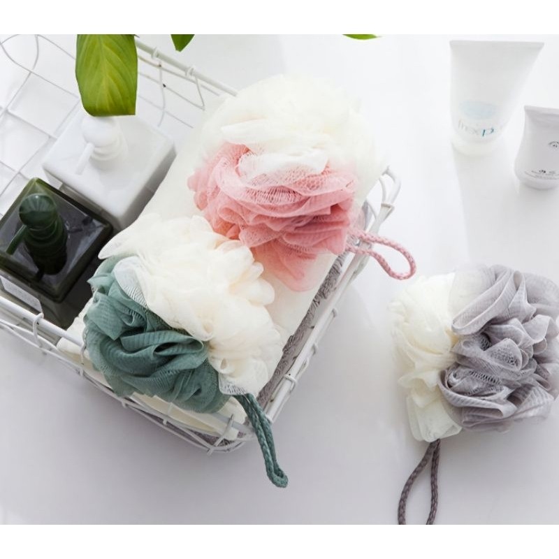 ฟองน้ำอาบน้ำสีทูโทน หนานุ่ม สุ่มสี พร้อมส่งจากไทย