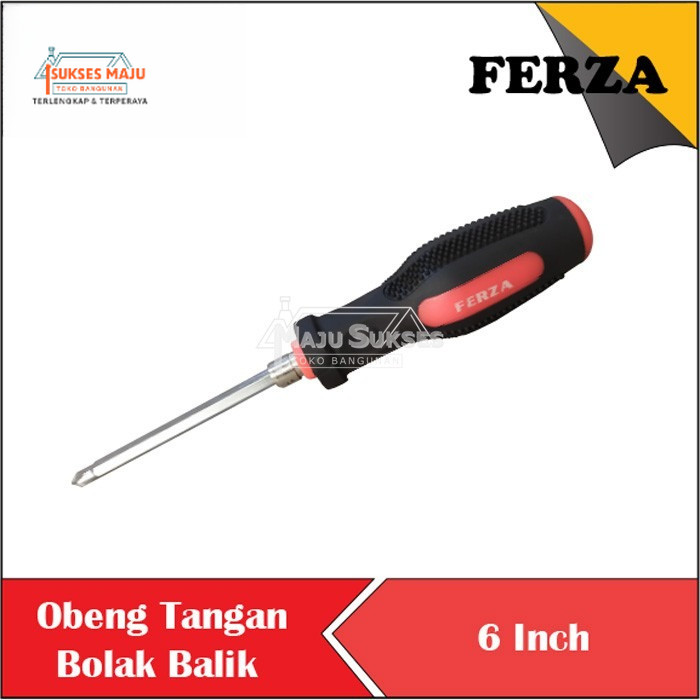 ไขควง BB แบบพลิกกลับได้ 6" ไขควงด้ามยางหนาแข็งแรง แม่เหล็ก FERSA USA 6" INCH + - PLUS MIN