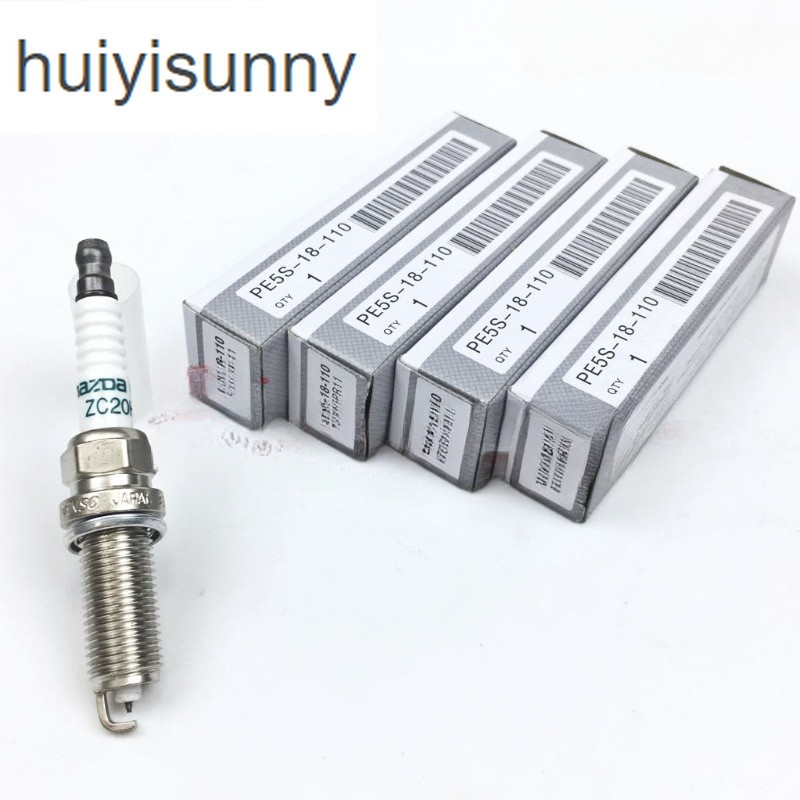 HYS 4PCS PE5S-18-110 ZC20HPR11 Iridium Spark Plug สําหรับ Mazda M3 M6 CX-3 CX-5 2.0 2.5L PE5S18110 ป