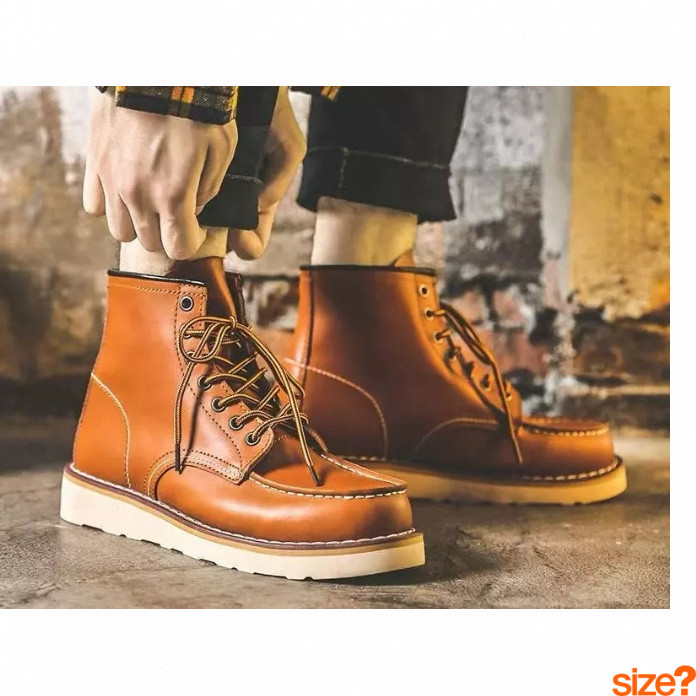 [ พร้อมส่งจากไทย ] 英伦经典马丁靴รองเท้าหนังแท้ ทรง Red wing รองเท้าบูทหนังแท้ (3สี) รุ่น 875/1907 手工真皮牛皮男靴