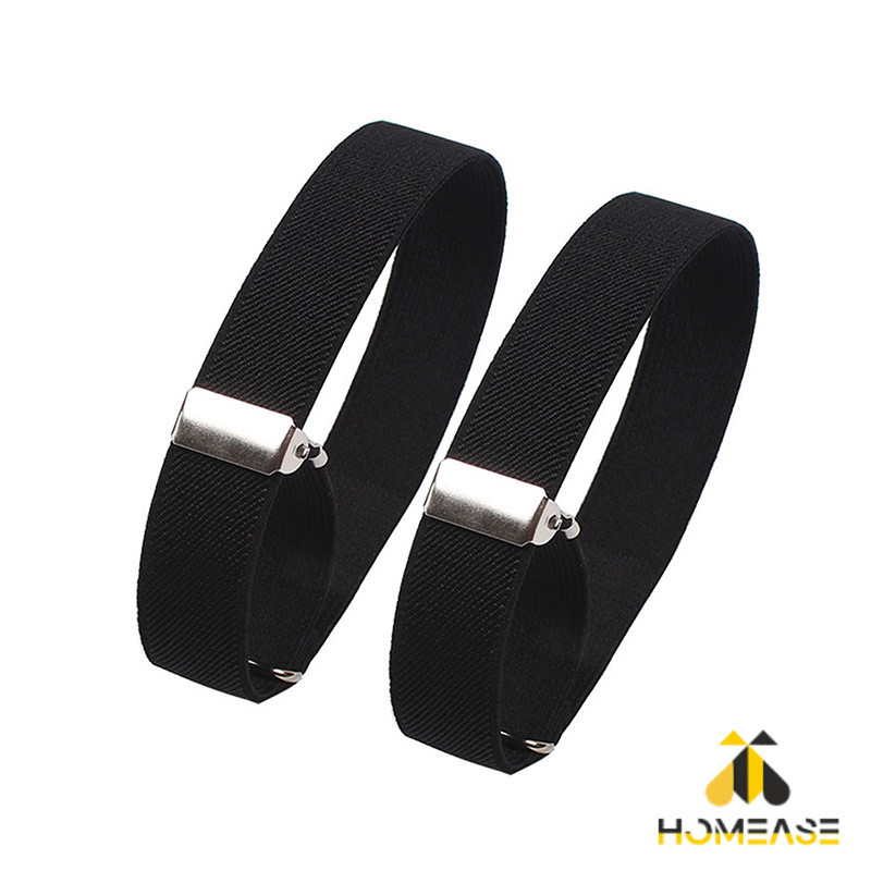 HA 1คู่ สายรัดแขนเสื้อยืดหยุ่น สายรัดแขนเสื้อ กันลื่นของผ้า ปรับได้  Elastic Armband