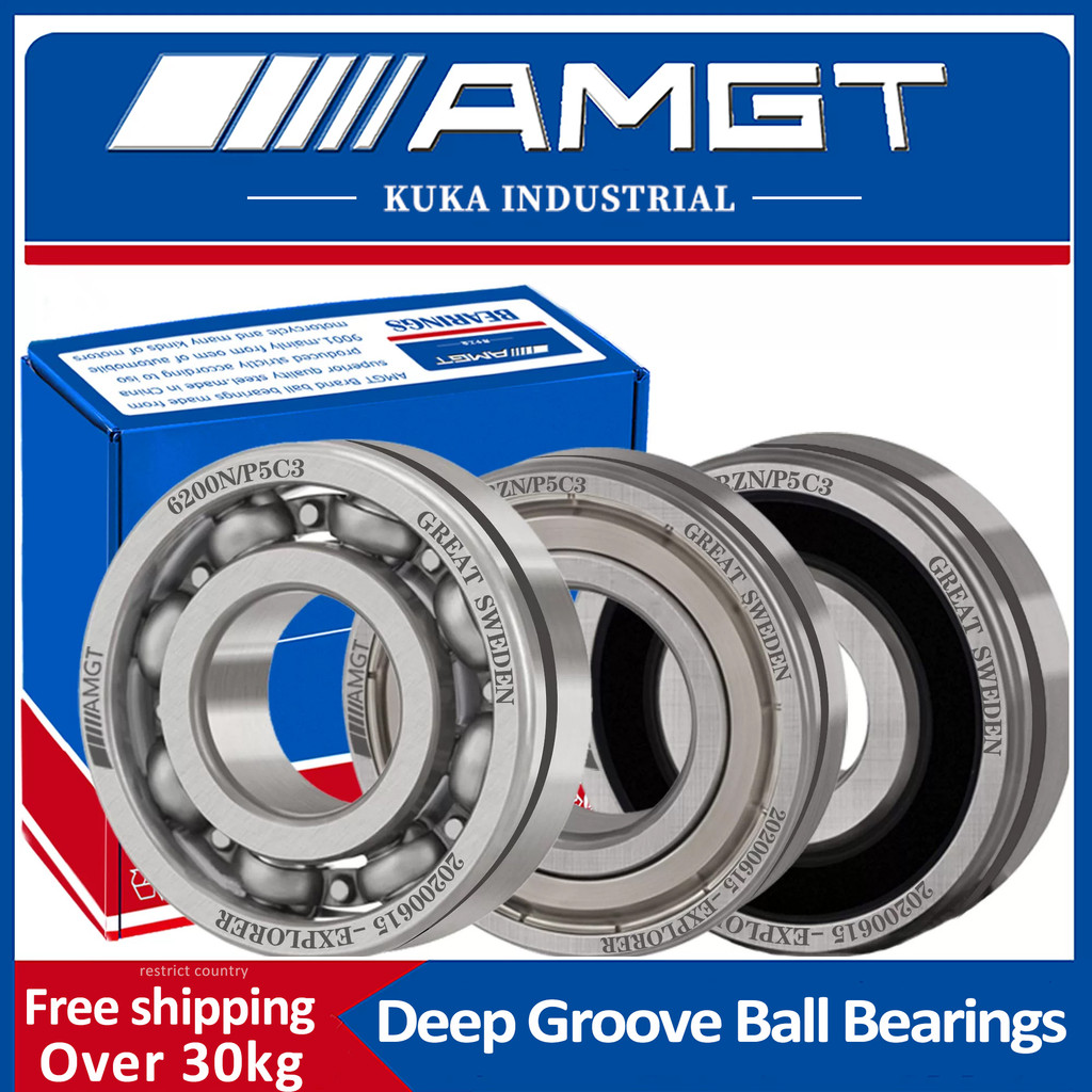 AMGT ตลับลูกปืนร่องลึกพร้อมร่อง 6200N 6201N 6202N 6203N 6204N 2RZN 2ZN