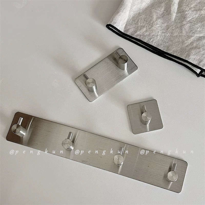 304 ตะขอสแตนเลสลิงค์แถวตะขอเหนียวแข็งแรงครัวในครัวเรือนตะขอโลหะเจาะฟรี - รูปที่ 3