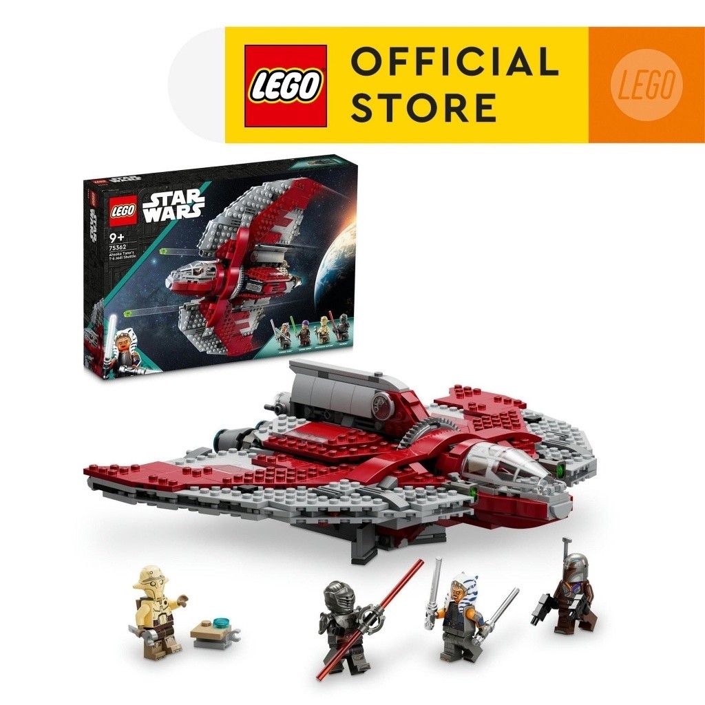 LEGO Star Wars 75362 Ahsoka Tanos T-6 Jedi Shuttle Building Set ของเล่น (601 ชิ้น)