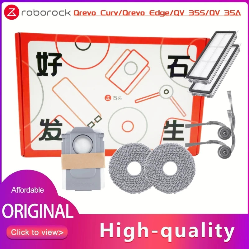 Original roborock Qrevo Curv S5X Q3evo 5A1 แปรงด้านข้างกรองฝุ่น (ชุดกล่องของขวัญ 7 ชิ้น)
