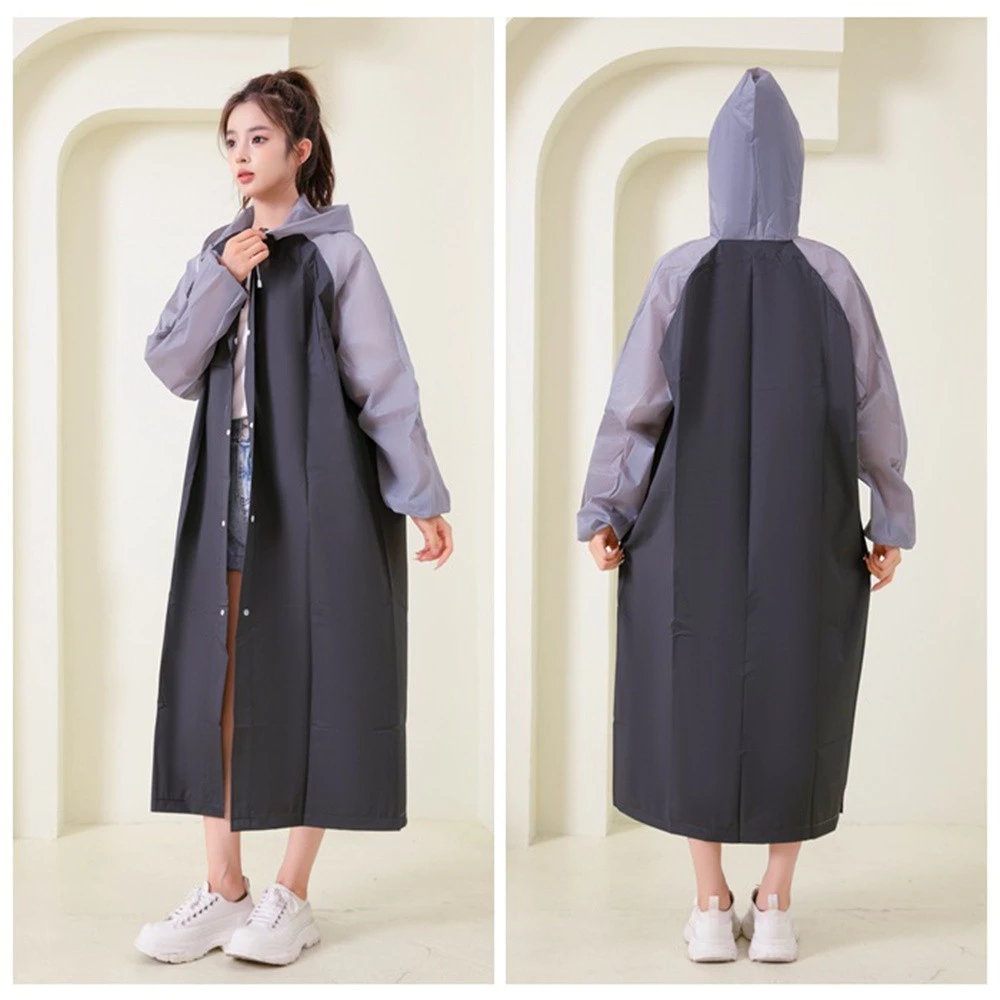 เสื้อกันฝน EVA หนา สีตัดกัน ชายและหญิง thumbnail 5