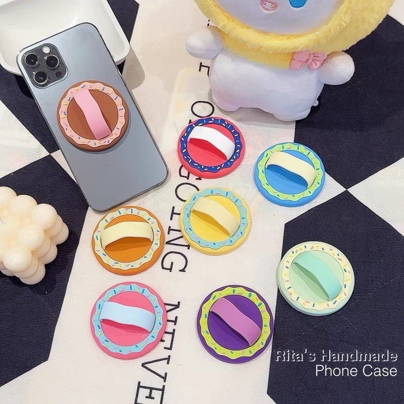 Dopamine Contrast Doughnut Magnetic Phone Ring Buckle Silicone Magnetic Phone Stand
