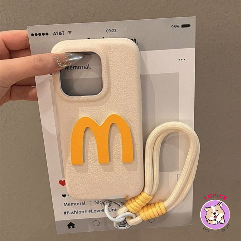 บุคลิกภาพ M เคสโทรศัพท์สําหรับ IPhone 16 16Pro 16Plus 16Pro Max 11 12 13 14Plus 15Pro XR XS Max 7 8Plus ฝาครอบโทรศัพท์เพื่อนสาวน่ารักการ์ตูนสร้อยข้อมือ XLZW ราคา ถูกที่สุด ดีลบีเคเค แกลเลอรีภาพที่ 3