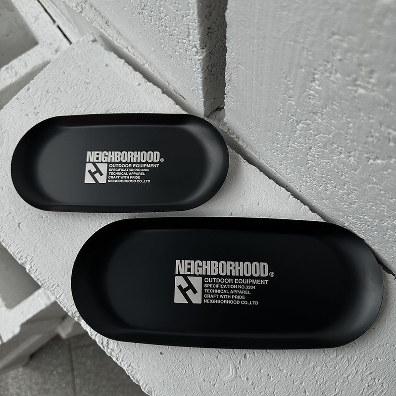 [ใหม่] Street Wear NBHD Shawn Yue ถาดโลหะสแตนเลสถาดกุญแจถาดเครื่องประดับที่เก็บของในครัวเรือน Blackened แผ่นขนาดเล็ก