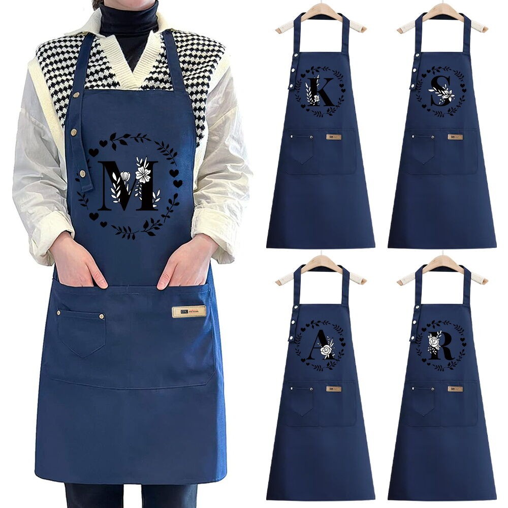 Kitchen Apron Chef's Gardening Apron Standard Style Work Apron Garland letter Printing