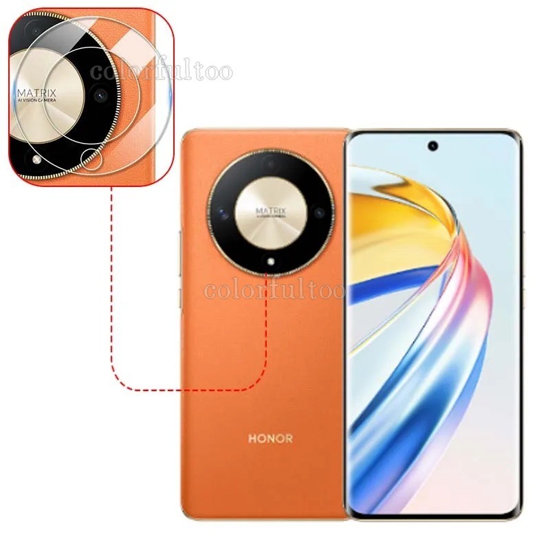 Honor X9c สมาร์ท 5G 3D กล้องโค้งป้องกันหน้าจอสําหรับ Honor X9c สมาร์ท X9cSmart HonorX9C 5G คลุมทั้งหมด Transparetn HD เพชรกระจกนิรภัยกลับเลนส์ฟิล์ม