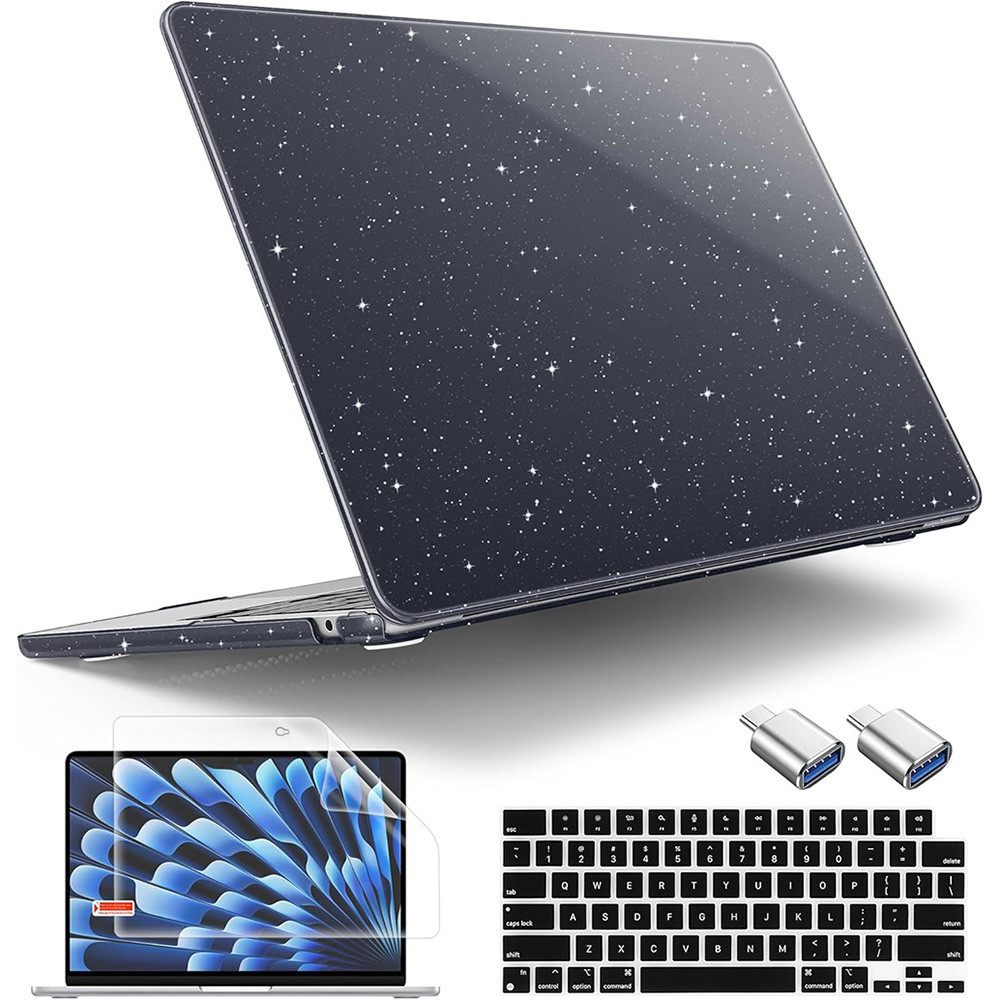 เคสใสเงา(แบบกลิตเตอร์) สำหรับแมคบุ๊ค For Macbook Pro 13.3 Case A1932/A2179/A2337 Air 13.6 A2681/A311