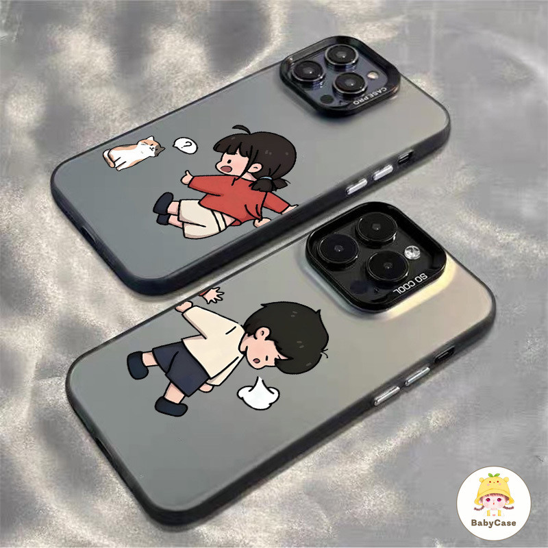 เคส Samsung A05 A15 A05s A14 A55 A13 A12 A03s A04s A03 A03 A54 A23 A30s A32 A34 A02s A24 A53 คู่รักคู่สาวตลกนิ่ม