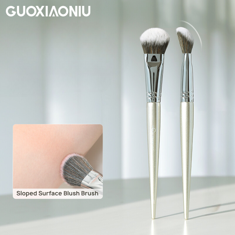 GUOXIAONIU แปรงปัดแก้ม แปรงธรรมชาติ แปรงคอนทัวร์ แปรงแต่งหน้าเนื้อนุ่มพิเศษ