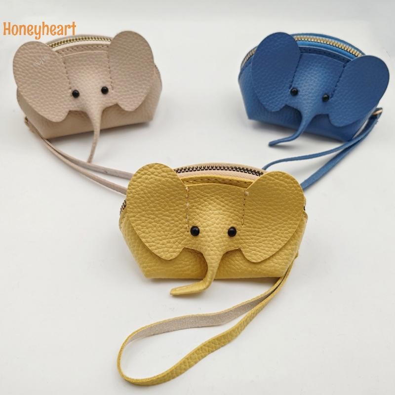 PU Leather Elephant Money Bag Women Coin Purse With Key Ring Multifunctional Zipper Storage Bags Key Case Nice