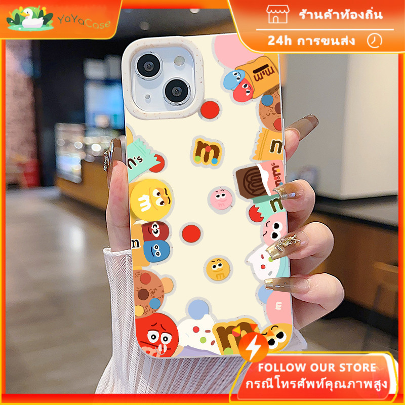 สำหรับ iPhone11 13 Case FOR เคสไอโฟน14 15 12 pro 7 8 Plus X XR XS Max เด็ก M Bean น่ารัก สีข้าวสาลี เคสโทรศัพท์ซิลิโคน