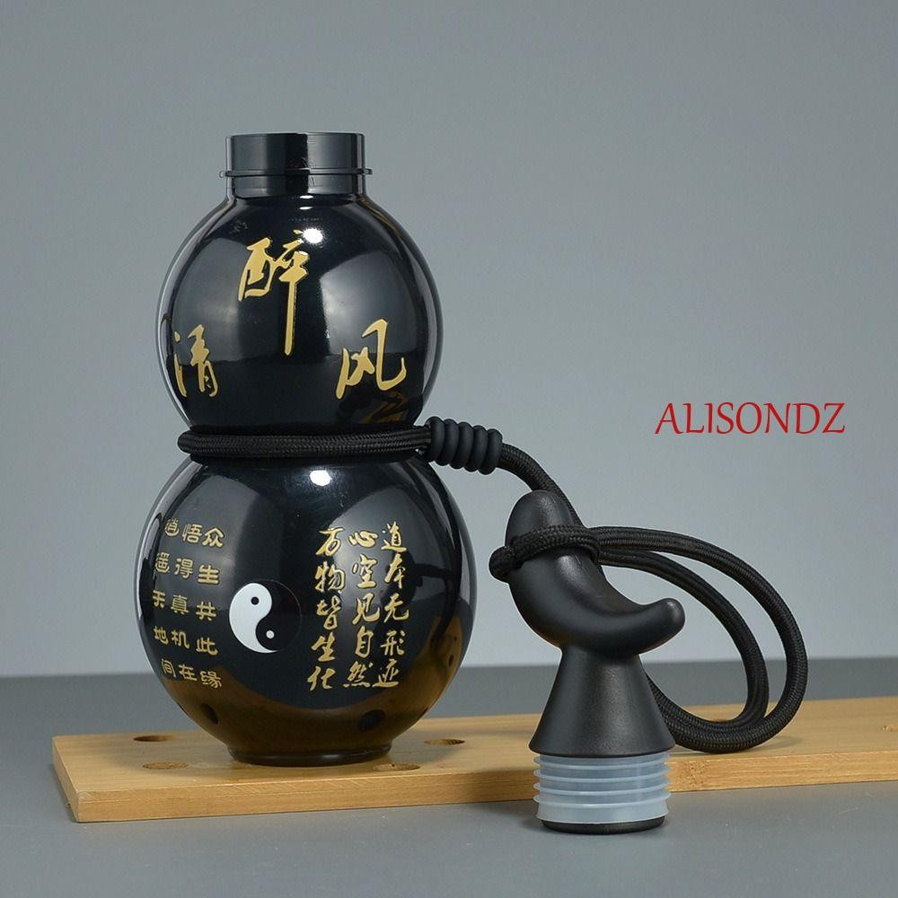 Alisondz ขวดน้ํากลางแจ้งรูปน้ําเต้า Wu Kong Poratble Water Cup, สวย 750ML Hot Stampingแบบดั้งเดิม Gourd Drink Bottle Outdoor Travel