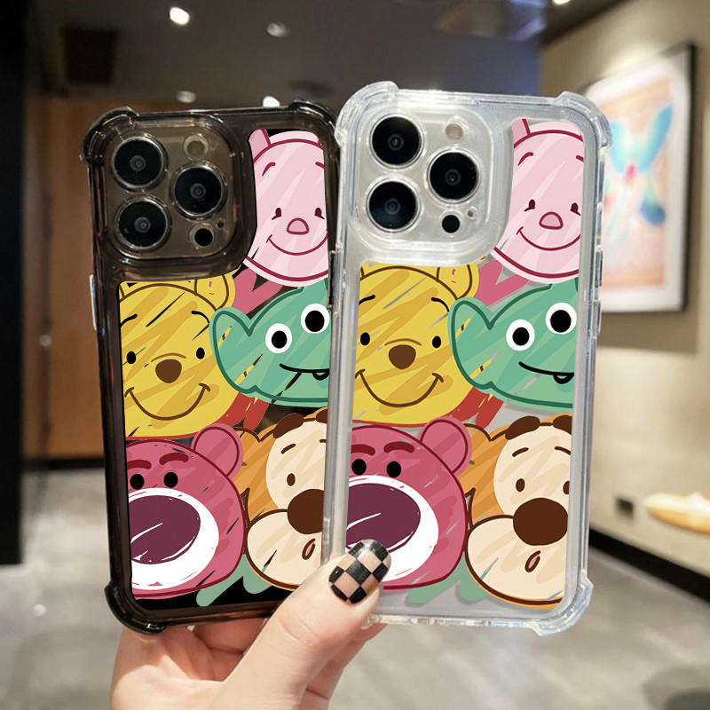 MAX เคสโทรศัพท์มือถือแบบใส กันกระแทก for IPhone 7Plus X/XR 11/13/12/14/15 Plus เคสโทรศัพท์ อนิเมะการ์ตูนดัง