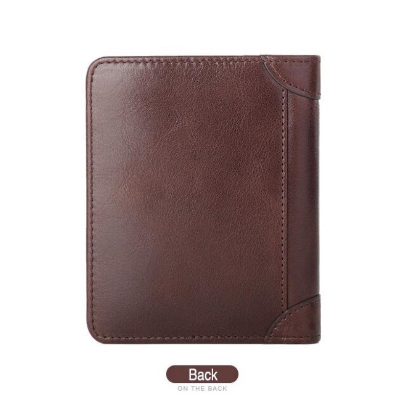 Royal Bagger Rfid Block กระเป๋าสตางค์ หนังวัวแท้ ใบสั้น สไตล์ธุรกิจ สําหรับผู้ชาย