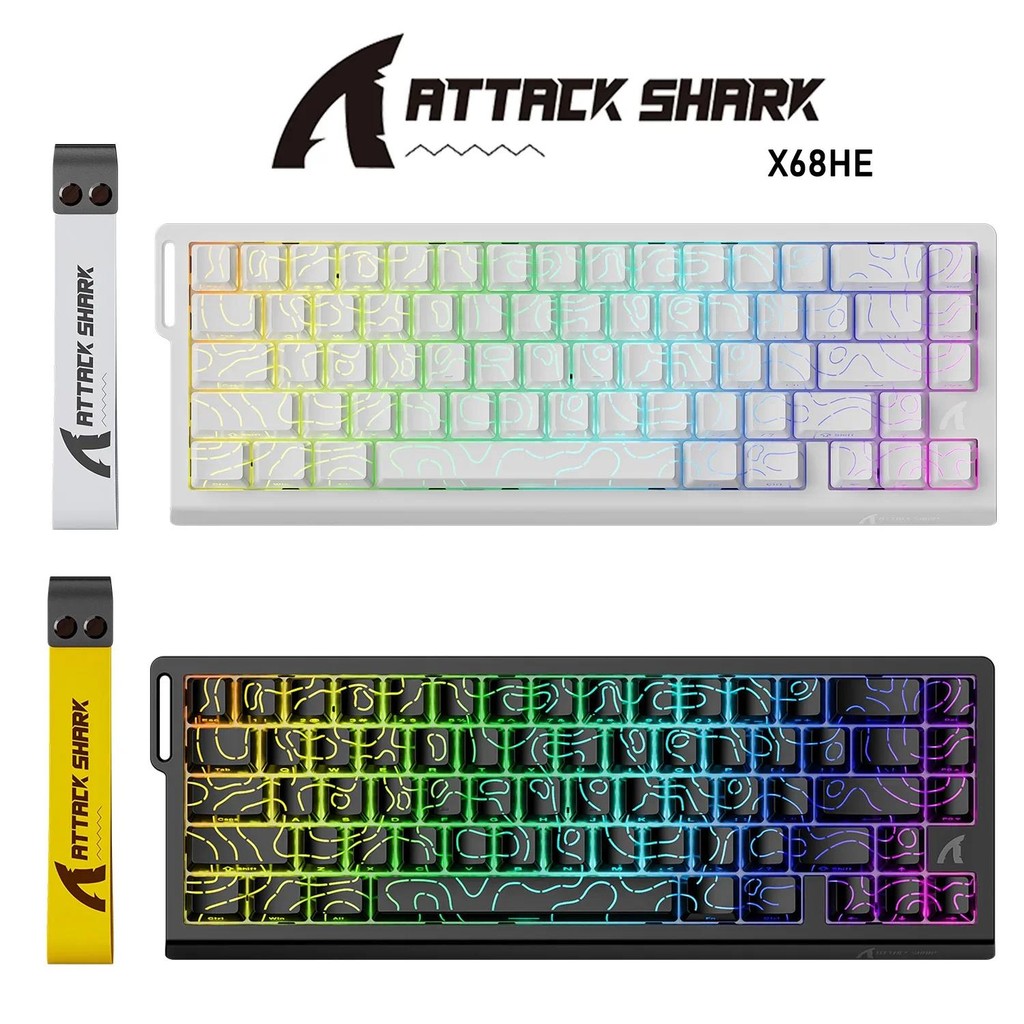 Attack Shark X68HE Wired Magnetic Switch Keyboard - FPS 8K Polling Rate 128K Scan Rate 0.01ms Ultra 