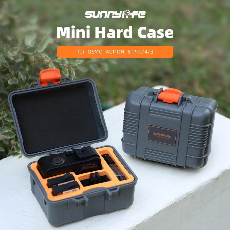 สําหรับ DJI OSMO ACTION 5 Pro/4/3 Mini กล่องเก็บของกันน้ําความปลอดภัยป้องกันกล่องกระเป๋าเก็บกล้องอุปกรณ์เสริม