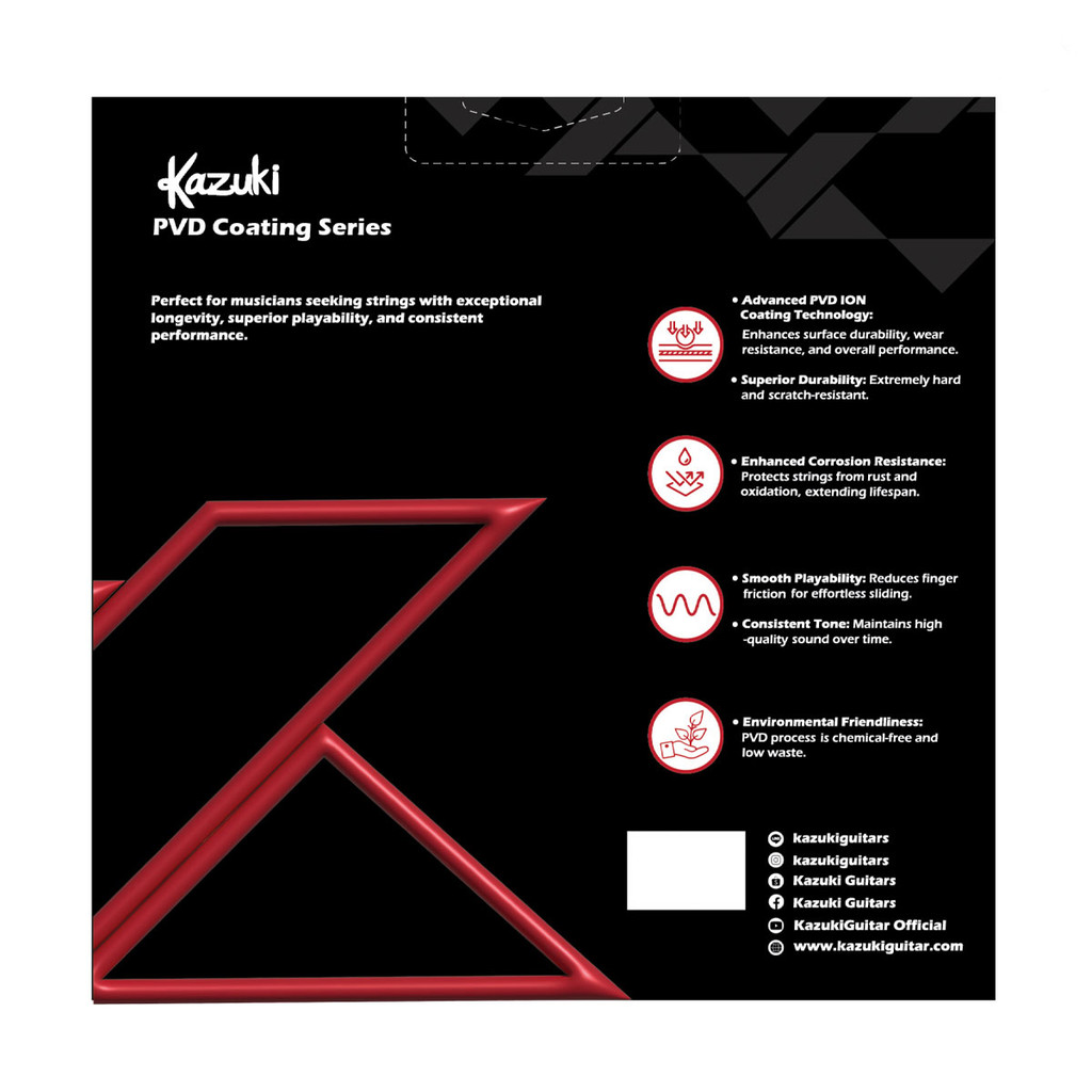 Kazuki PVD Coating Acoustic Guitar Strings สายกีตาร์ไฟฟ้า เบอร์ 10 / 11 / 12 วัสดุ Phosphor Bronze เคลือบกันสนิมด้วยกระบ - รูปที่ 5