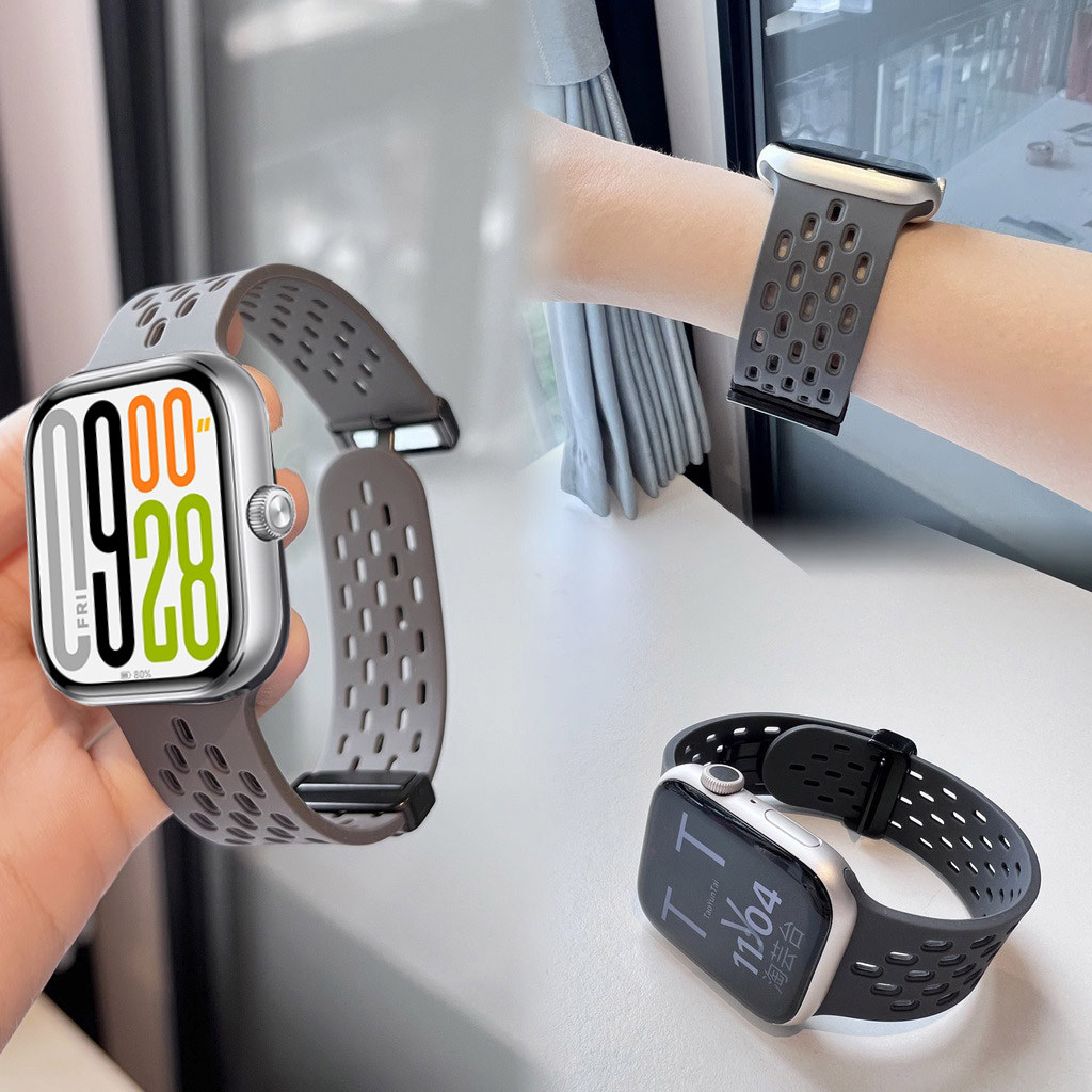 สายซิลิโคนแม่เหล็กระบายอากาศสำหรับ Xiaomi Redmi Watch 6 5 สายรัดข้อมือทดแทนสำหรับ Redmi Watch 4