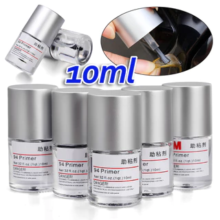 แผ่นเสริมกาวเทปสองหน้า - 10 มล. เทปไพรเมอร์ Enhancer Liquid - ตัวแทนรักษาพื้นผิวรถยนต์พร้อมหัวแปรง