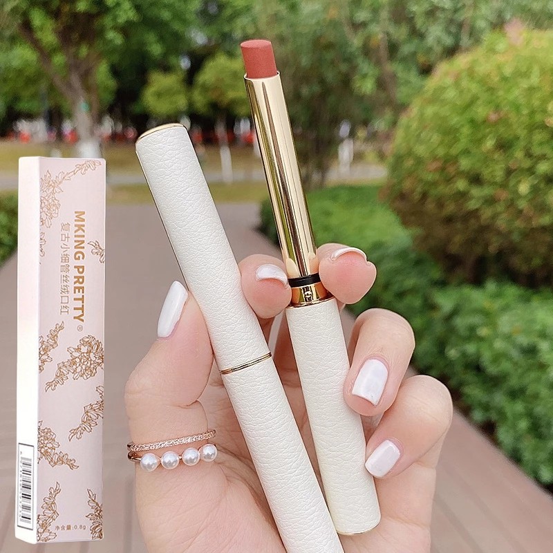 MKING PRETTYลิปสติกเนื้อกำมะหยี่ เนื้อเวลเวท นุ่มละมุนปาก สีชัด สีสวย ติดทน กันน้ำ Silky Velvet Lipstick