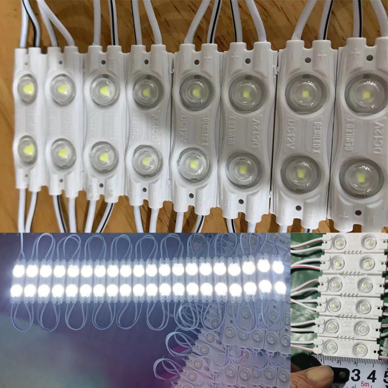 ไฟโมดูล กันน้ำ Backlight DC12V 2 Chips SMD2835 LED Module Light Waterproof 1.5w (45 x 15mm) 100PCS