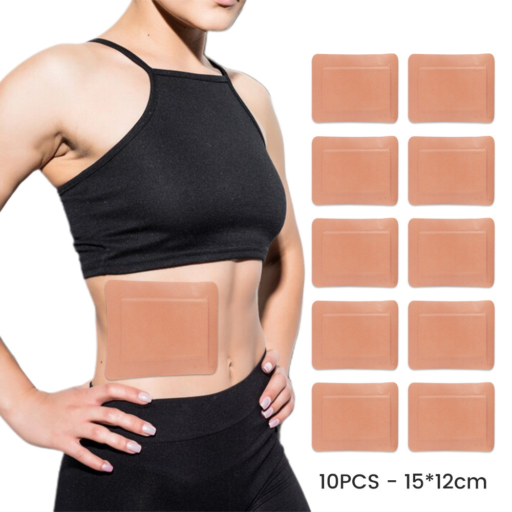 Jbmbhc Castor Oil Pack Self-Adhesive Castoroil Patch วาง Self Conditioning Aid Pad ใช้สําหรับเอวกลับคอ Arm10 ชิ้น/ถุง