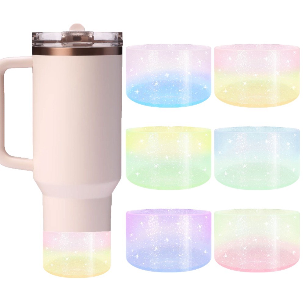 SUGAW ขวดน้ําซิลิโคน Boot Gradient สี Tumbler Boot ขวดน้ํา Protector ฝาครอบ Tumbler ซิลิโคน Boot สําหรับ Stanley Tumbler