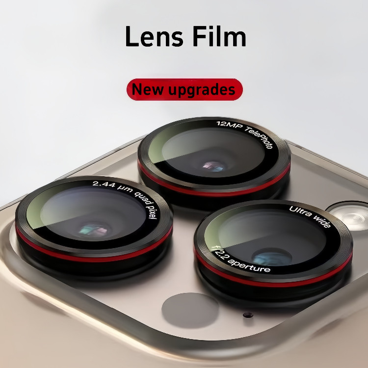 ฟิล์มเลนส์กล้องคุณภาพสูงเหมาะสําหรับ iPhone 16promax 15pro ใหม่ HD 14 เลนส์โทรศัพท์ 16 ฟิล์มเชลล์ฝาครอบเลนส์แหวนป้องกัน
