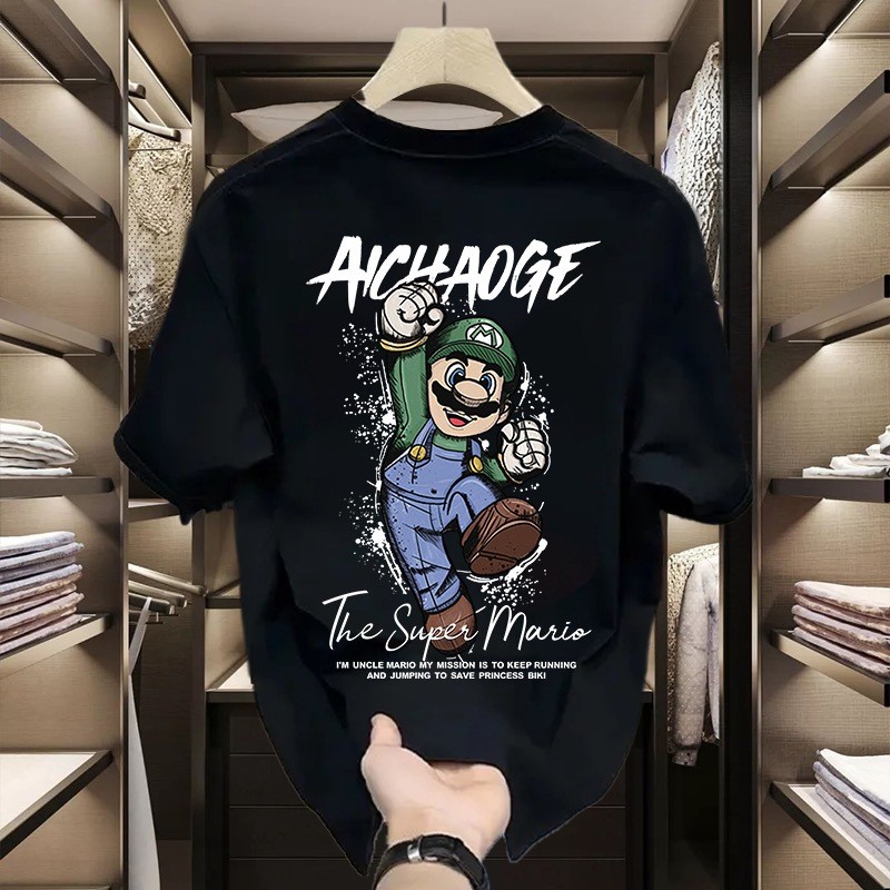เสื้อยืด 2ตัว เสื้อยืดผู้ชายคอกลม-แขนสั้น สกรีนลายกระต่าย ลายการ์ตูนสุดเท่ เสื้อยืดสตรีทแฟชั่น oversize t-shirtคนอ้วน ราคา ถูกที่สุด ดีลบีเคเค แกลเลอรีภาพที่ 7