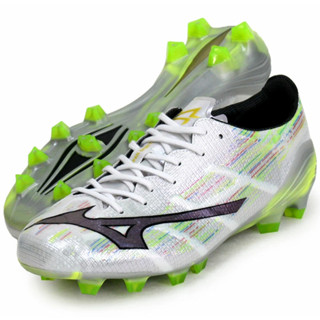 รองเท้าฟุตบอล Mizuno Alpha 2 P1GA2560 สีขาว สีเงิน พร้อมกล่อ…