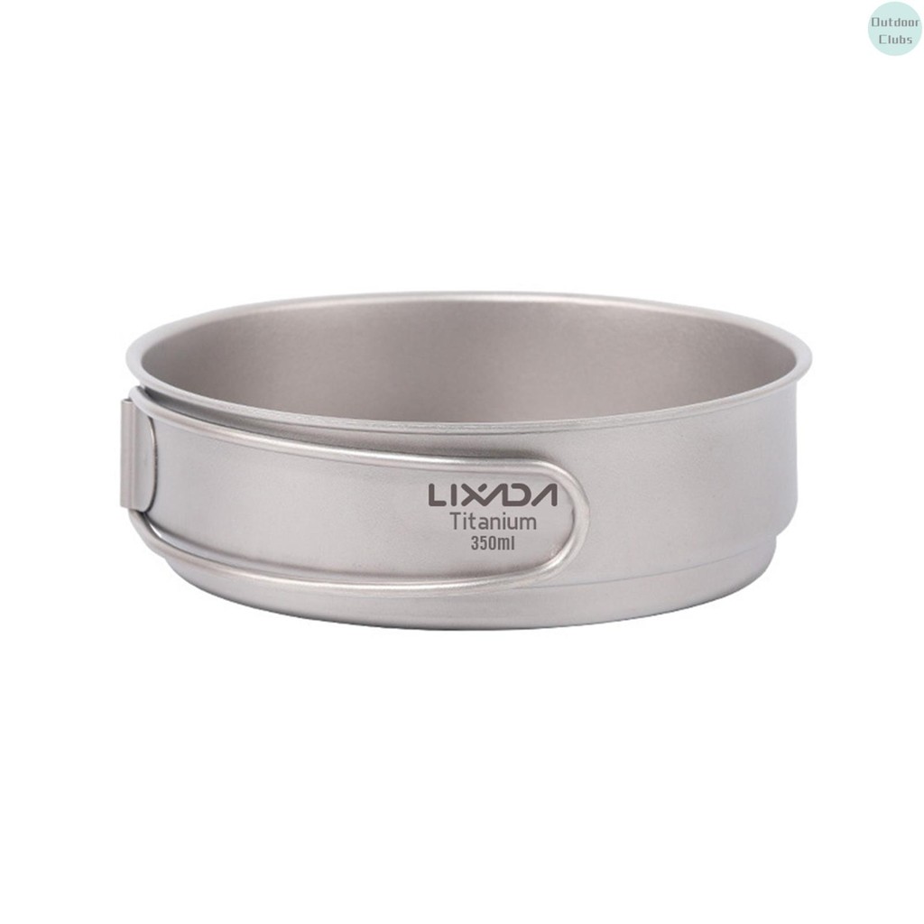 Lixada Ultralight Titanium Frypan กระทะพับได้สำหรับแคมปิงและการเดินทาง