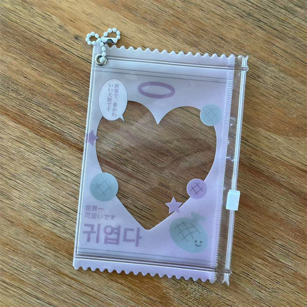 Ins Strawberry Four-Leaf Clover 10 ซม.การ์ดขนาดเล็กกระเป๋าซิปPolaroid Bar Candy Bag Grain Display Card Holderจี้ - รูปที่ 3