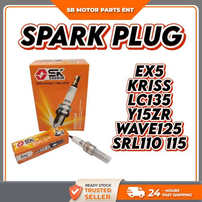 SPARK PLUG (F5TC/BM6A/A7TC/E6TC/B8TC) PLUG EX5 KRISS WAVE LC135 Y125Z Y15 SPARK PLUG