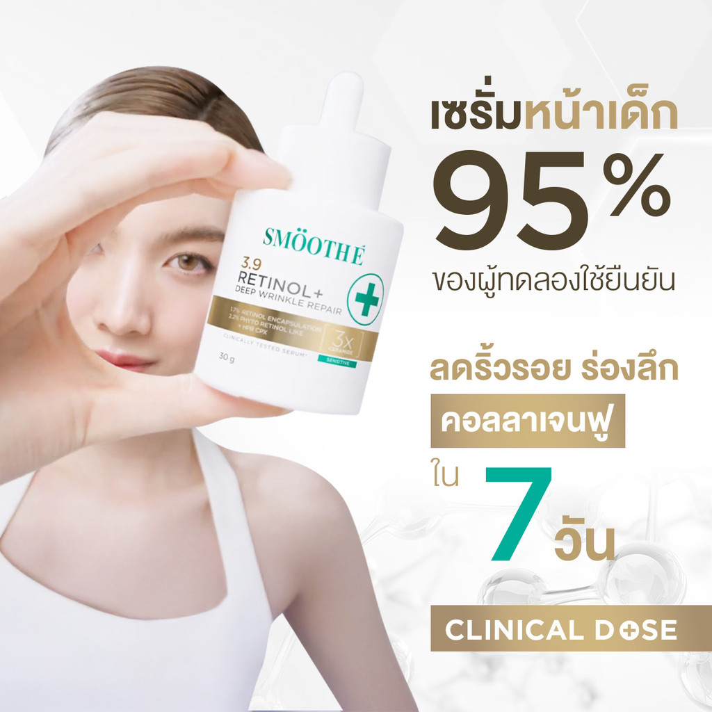 [ใหม่] Smooth E Retinol Plus Deep Wrinkle Repair เซรั่มเรตินอล Retinol 1.7% Niacinamide 5% ลดริ้วรอย - 2