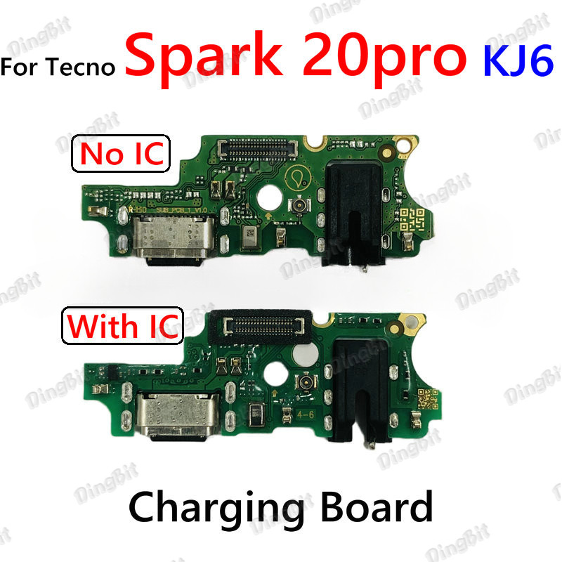 สําหรับ Tecno Spark 20pro KJ6 USB ชาร์จพอร์ตบอร์ด Dock ปลั๊กซ็อกเก็ตแจ็คเชื่อมต่อ Flex Cable