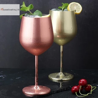 Tw 500ML สแตนเลส Goblet ไวน์แดงค็อกเทลแก้ว Unbreakable โลหะสูงแก้วแชมเปญบาร์ KTV สไตล์ยุโรป Goblet แก้ว huj