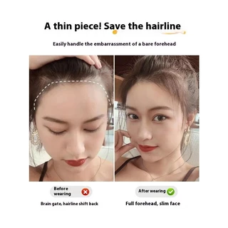 100% ชิ้นผมมนุษย์ผมม้าสีดําเปลี่ยนชิ้นส่วนผมระบายอากาศและน้ําหนักเบาสําหรับผู้หญิง
