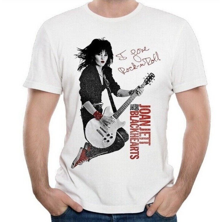 เสื้อยืด Joan Jett Rock 'N' Roll ลายสนุกสำหรับทุกเพศ