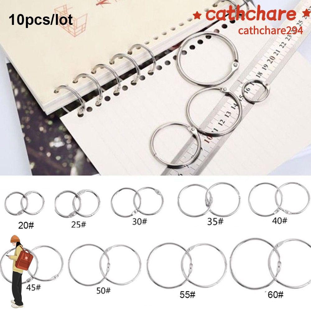 Cathchare294 10 ชิ้น/ล็อตแหวนบานพับโน้ตบุ๊คอัลบั้มหัตถกรรมพวงกุญแจวงกลม