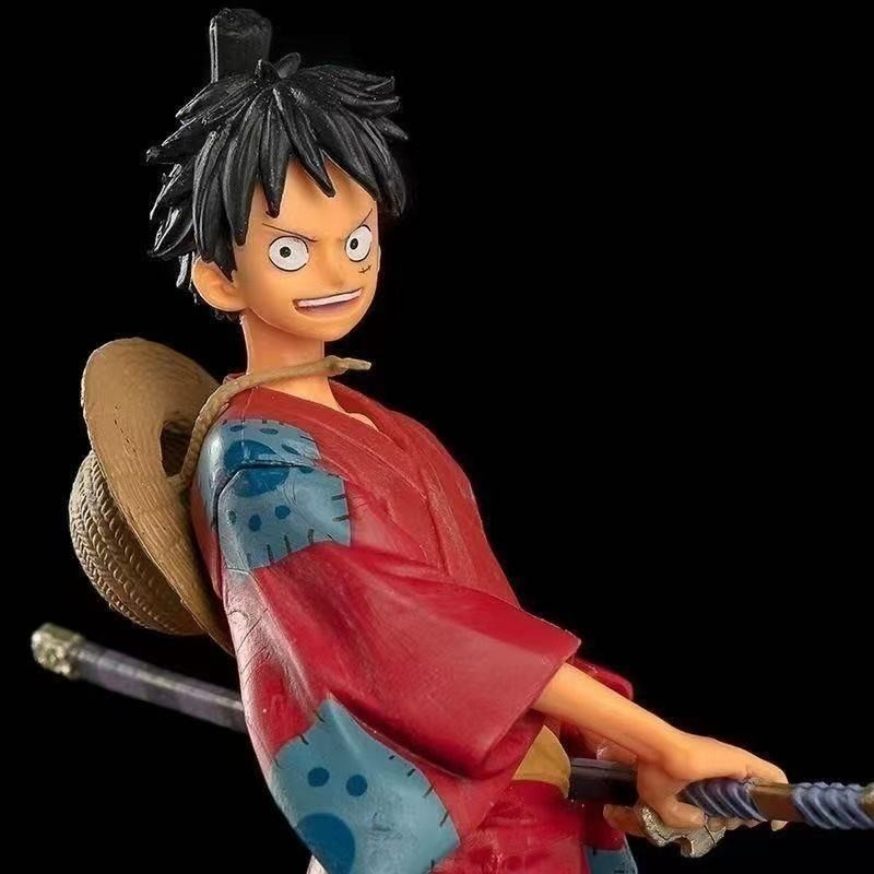 รุ่นคุณภาพสูง One Piece Wano Country Zoro Luffy Usop Sanji Kimono Series รูปเครื่องประดับของขวัญ