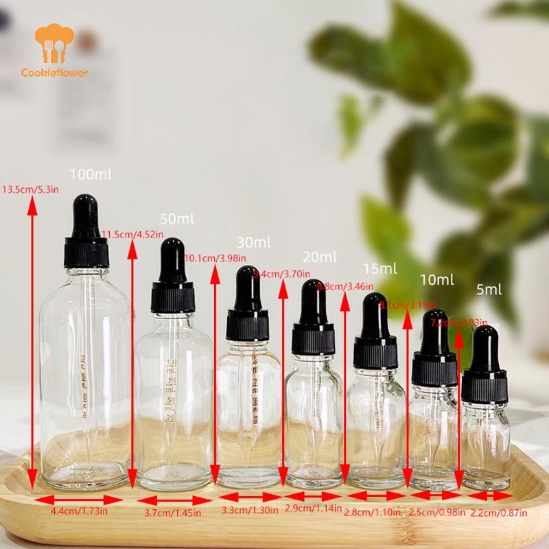 ขวดหยด CKFR พร้อมสเกล Reagent Eye Drop แก้วใสอโรมาเธอราพีขวดปิเปตของเหลวขวดรีฟิลเดินทางใหม่