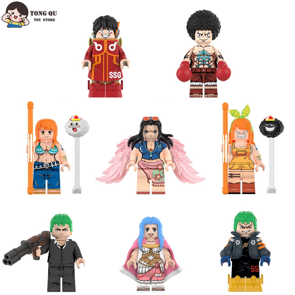 One Piece Minifigures Luffy Zoro ตุ๊กตาของขวัญวันเกิดของเล่น