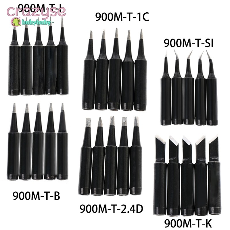 [Cra]คุณภาพสูง 5pcs Soldering Iron Tip 900M-T ฟรีสําหรับ Saike 936 852d+ 909D