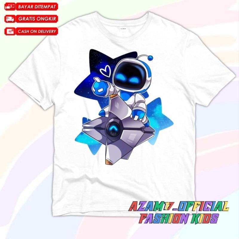 🤟✨ เสื้อยืดเด็ก เกม Astro Bot PS ชื่อฟรีเสื้อผ้าเด็ก / ล่าสุดเกม Astro Bot เสื้อยืดเด็ก 100-150