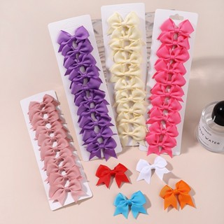 10ชิ้น/เซ็ตเด็กสีทึบริบบิ้นโบว์กิ๊บเด็กน่ารักกิ๊บสาวแฟชั่นอุ…